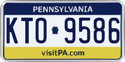 PA license plate KTO9586