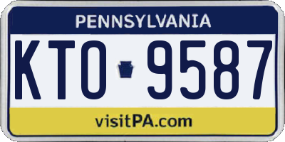 PA license plate KTO9587