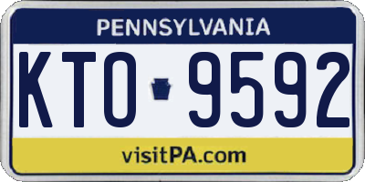 PA license plate KTO9592