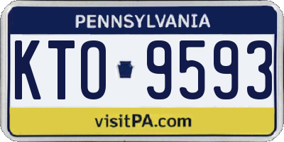 PA license plate KTO9593