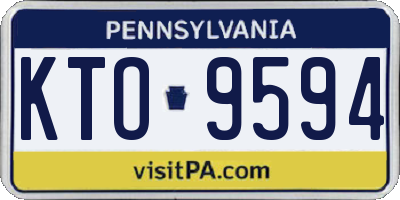 PA license plate KTO9594