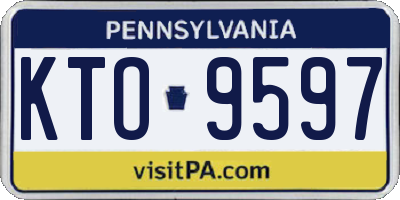 PA license plate KTO9597