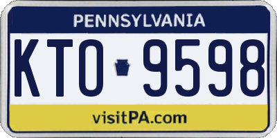 PA license plate KTO9598