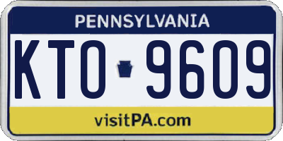 PA license plate KTO9609