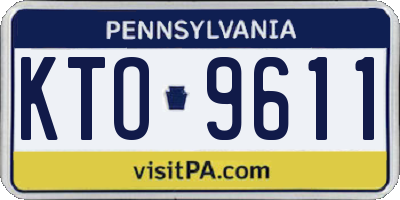 PA license plate KTO9611