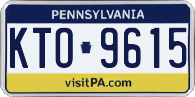 PA license plate KTO9615