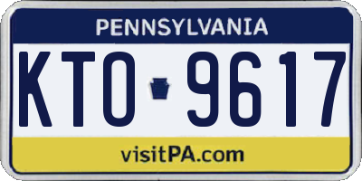 PA license plate KTO9617