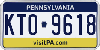 PA license plate KTO9618