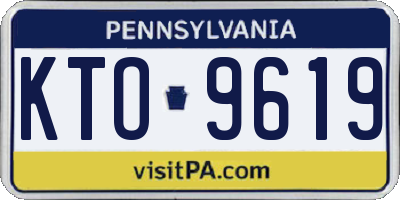 PA license plate KTO9619
