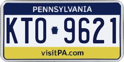 PA license plate KTO9621