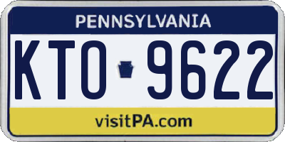 PA license plate KTO9622