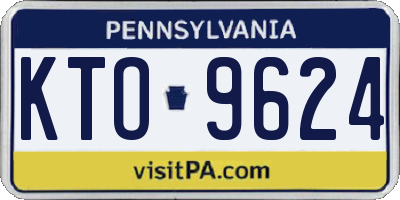 PA license plate KTO9624
