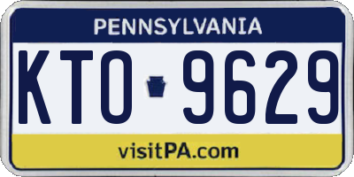 PA license plate KTO9629