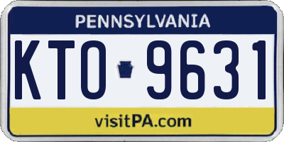 PA license plate KTO9631