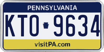 PA license plate KTO9634