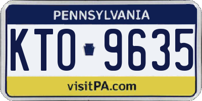PA license plate KTO9635
