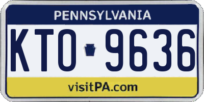 PA license plate KTO9636