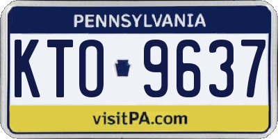 PA license plate KTO9637