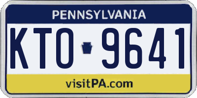 PA license plate KTO9641