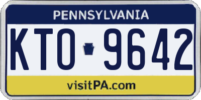 PA license plate KTO9642