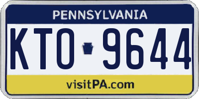 PA license plate KTO9644