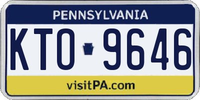 PA license plate KTO9646