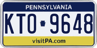 PA license plate KTO9648