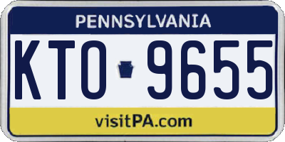 PA license plate KTO9655