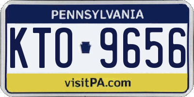 PA license plate KTO9656