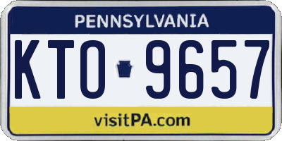 PA license plate KTO9657