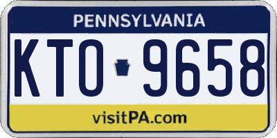 PA license plate KTO9658
