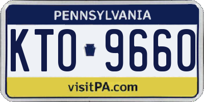 PA license plate KTO9660