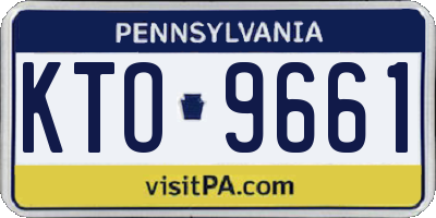 PA license plate KTO9661