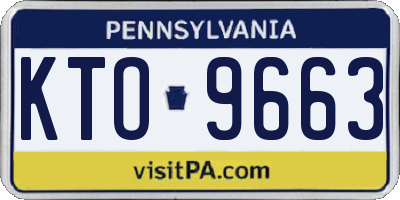 PA license plate KTO9663