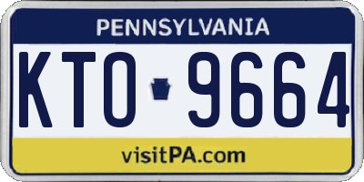 PA license plate KTO9664