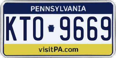 PA license plate KTO9669