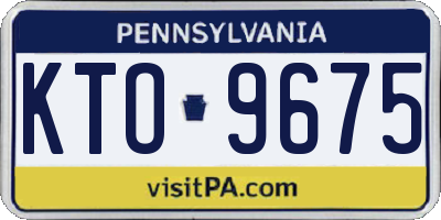 PA license plate KTO9675
