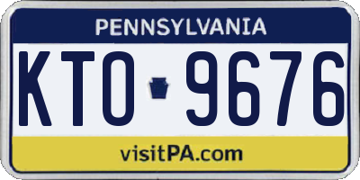 PA license plate KTO9676