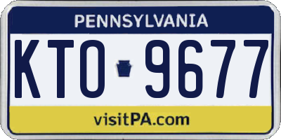 PA license plate KTO9677