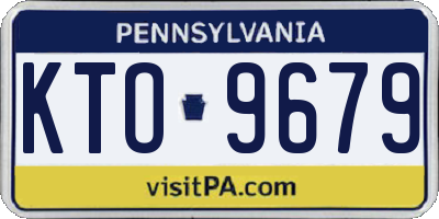 PA license plate KTO9679