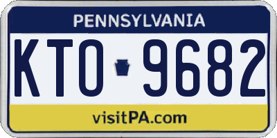 PA license plate KTO9682