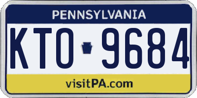 PA license plate KTO9684