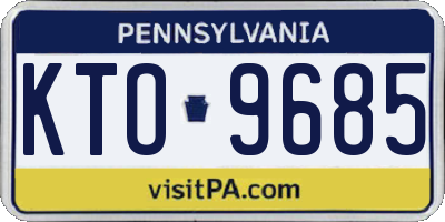 PA license plate KTO9685