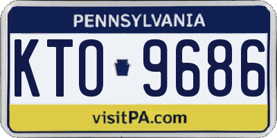 PA license plate KTO9686