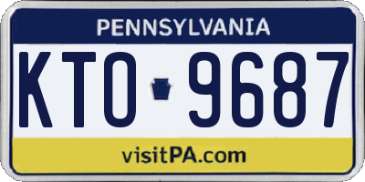 PA license plate KTO9687