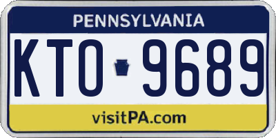 PA license plate KTO9689