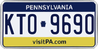 PA license plate KTO9690