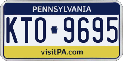 PA license plate KTO9695