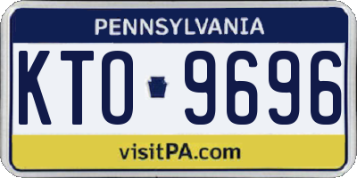 PA license plate KTO9696