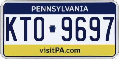 PA license plate KTO9697